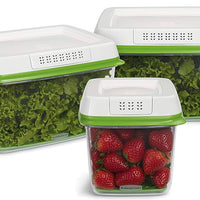 Rubbermaid FreshWorks Produce Saver Food Storage Containers 3 pièces