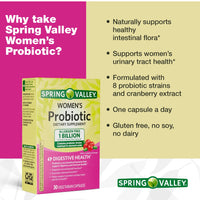 Spring Valley Women's Probiotic Dietary Supplement, 30 Count