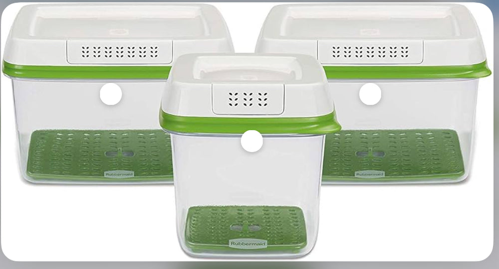 Rubbermaid FreshWorks Produce Saver Food Storage Containers 3 pièces