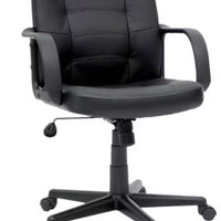 Office Chair Bonded Leather Black - Room Essentials