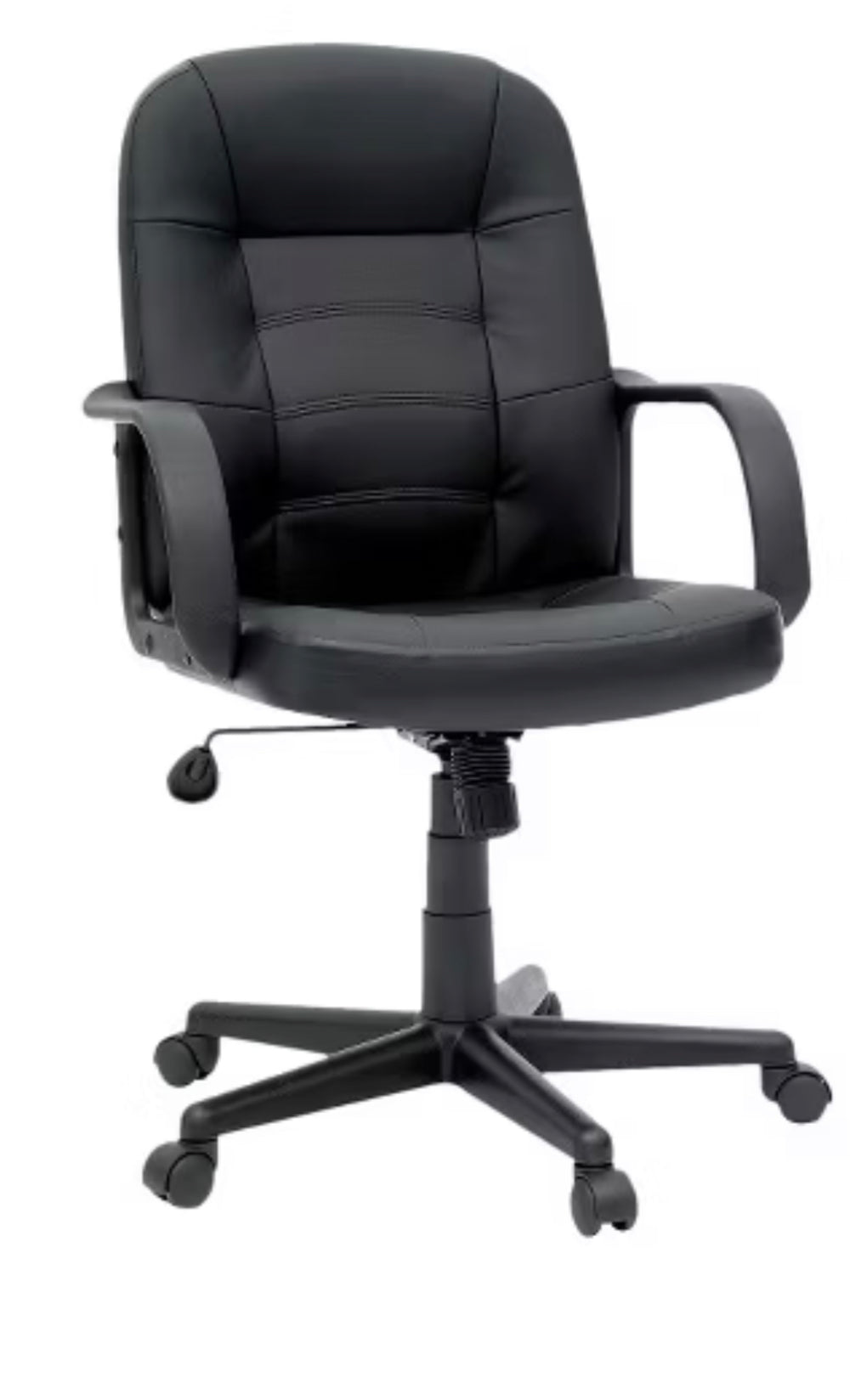 Office Chair Bonded Leather Black - Room Essentials