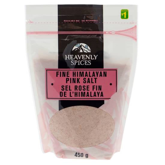 Heavenly Spices Fine Himalayan Pink Salt In Pouch (450 g) DLC: MAR24