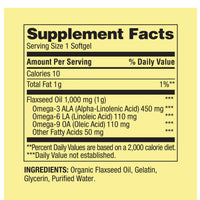 Spring Valley Flaxseed Oil Softgels Dietary Supplement, 1,000 mg, 100 Count