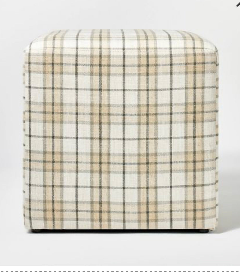 Lynwood Square Upholstered Cube Ottoman - Threshold designed with Studio McGee