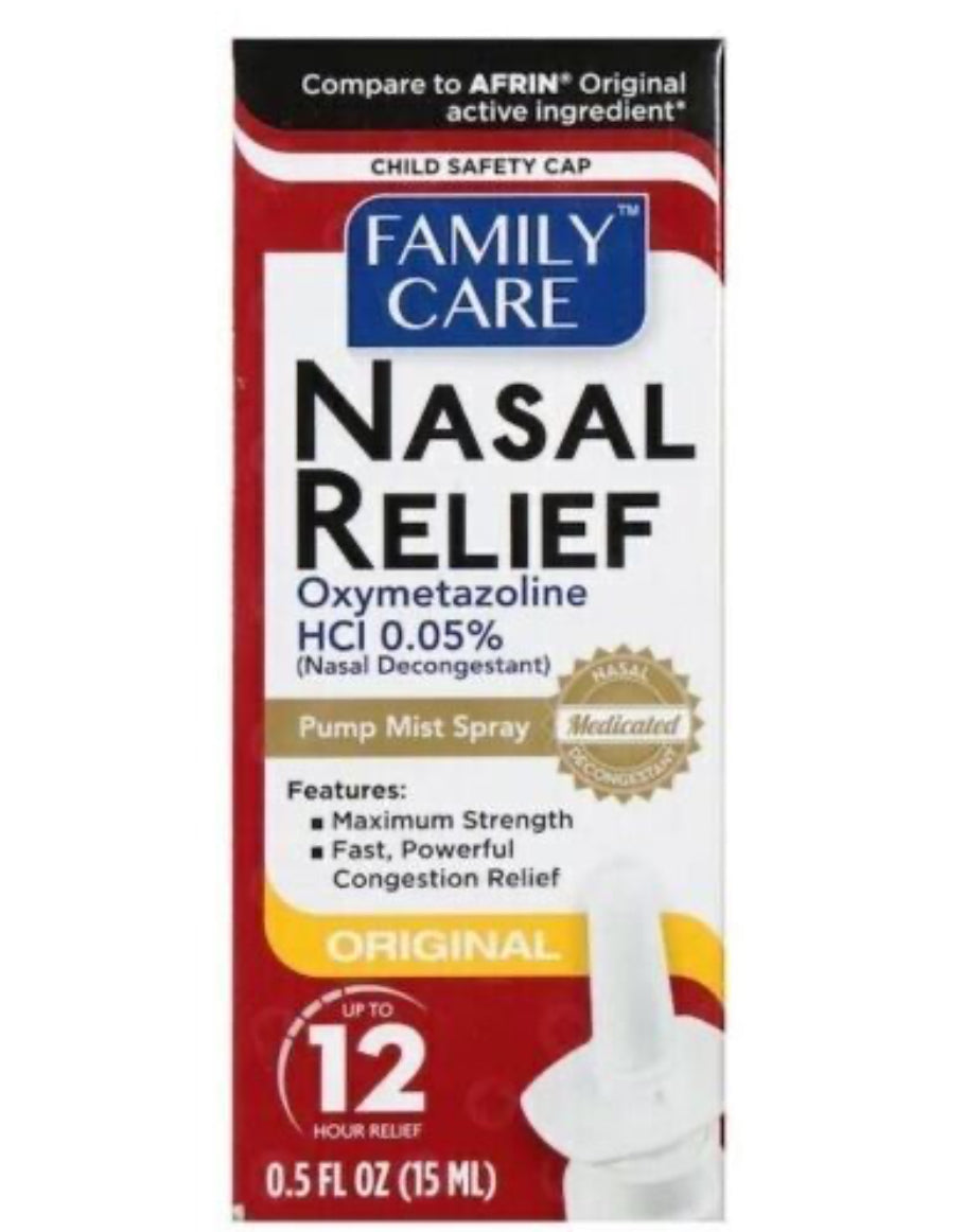 Family Care Spray nasal original (pulvérisateur à pompe) 0,5 oZ (15 ML)