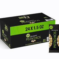 Wonderful Pistachios In Shell, Roasted & Salted Nuts, 1.5 Ounce Bags (Pack Of 24),DLC: Déc 2024