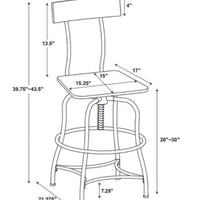 Woodsboro Adjustable Barstool Brown - Threshold MM