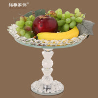 
              Assiette de service en verre ronde et rotative, plaque tournante, assiette de fruits, assiette à gâteau PF
            