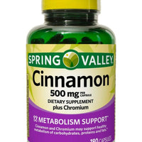 Spring Valley Cinnamon 500mg Metabolism Support