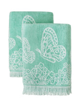 
              The Pioneer Woman Butterfly Garden 2-Pack Cotton Bath Towel Set, Classic Mint
            