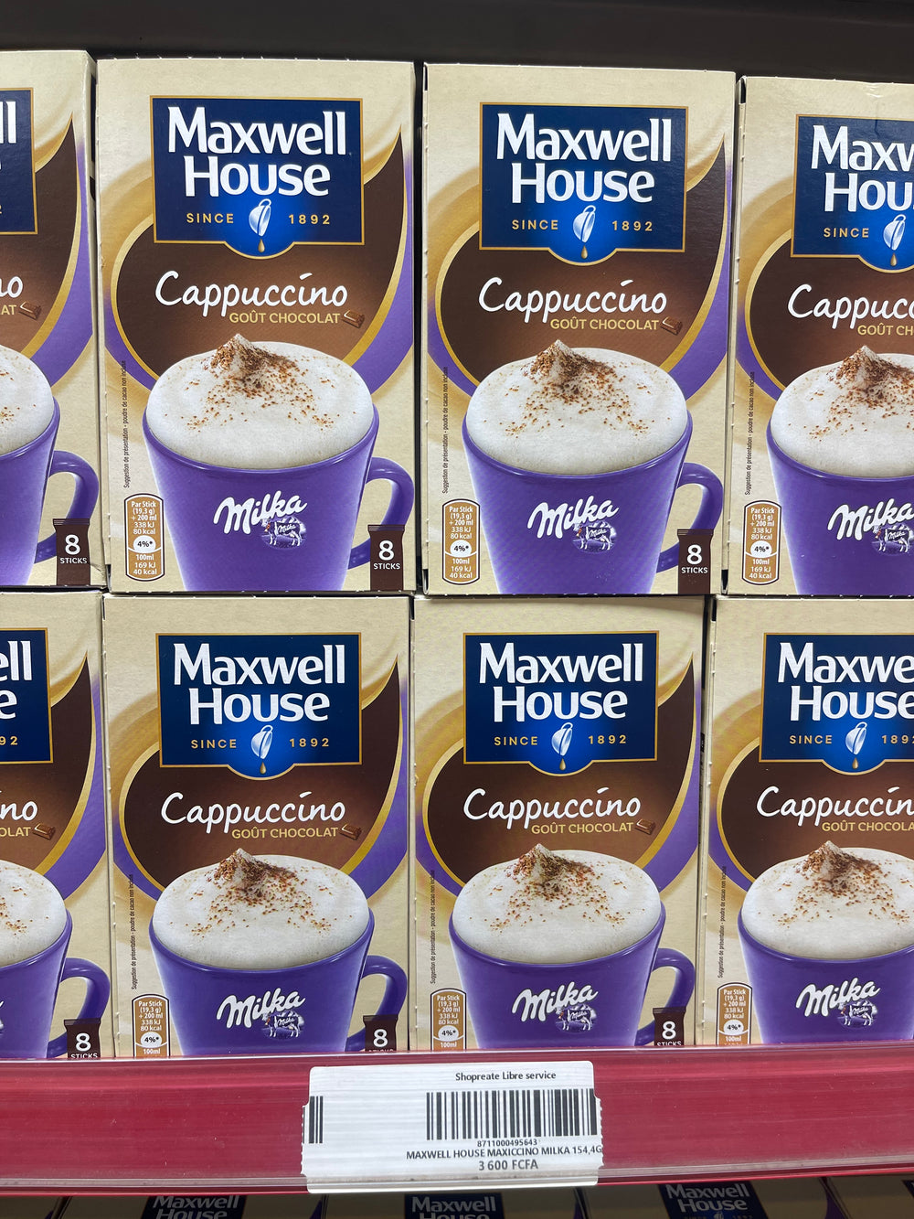 Maxwell House Capucccino Gout Chocolat 10 sachets