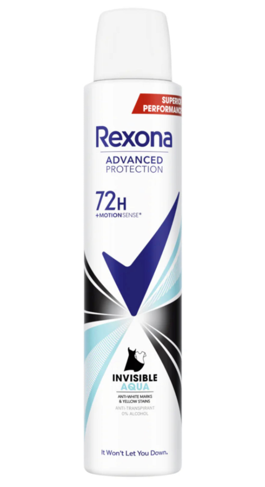 REXONA Déodorant Spray Invisible Aqua 72h Anti-Traces Anti-Transpirant 200ml