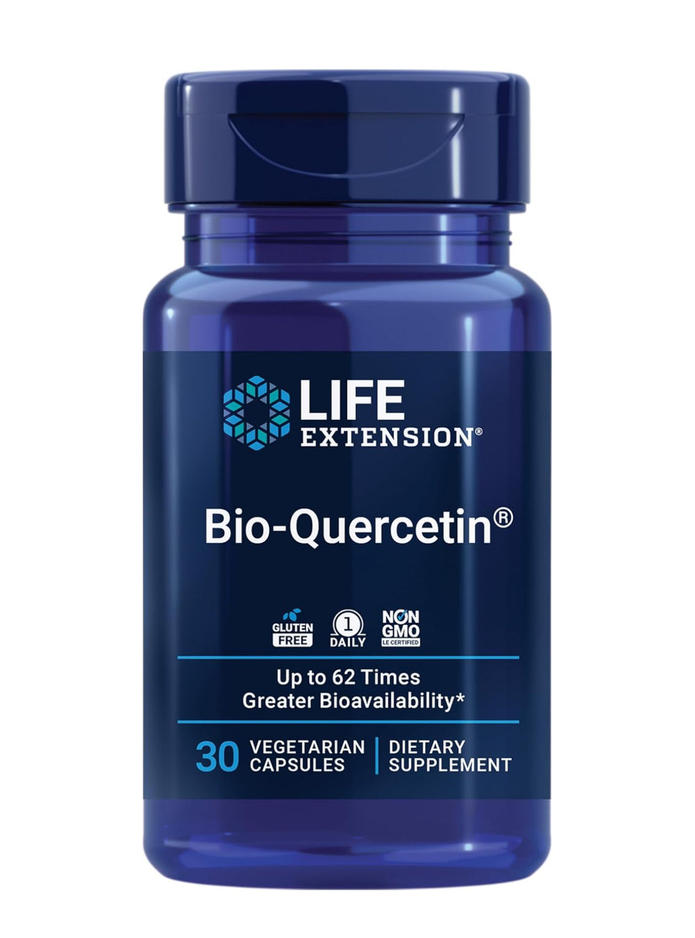 Life Extension Bio-Quercetin, Supports Immune & Heart Health, Potent antioxidant, Gluten-Free, Once Daily, 30 Vegetarian Capsules