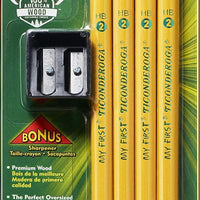 Ticonderoga Dixon My First Pencil With Sharpener, 4-count