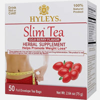 Slim Tea Weight Loss Herbal Supplement, Goji Berry Flavor, 50 Counts/ DLC: MARS26