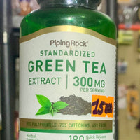 Piping Rock Standardized Green Tea Extract 300mg 180 Capsules DLC: JUIL24