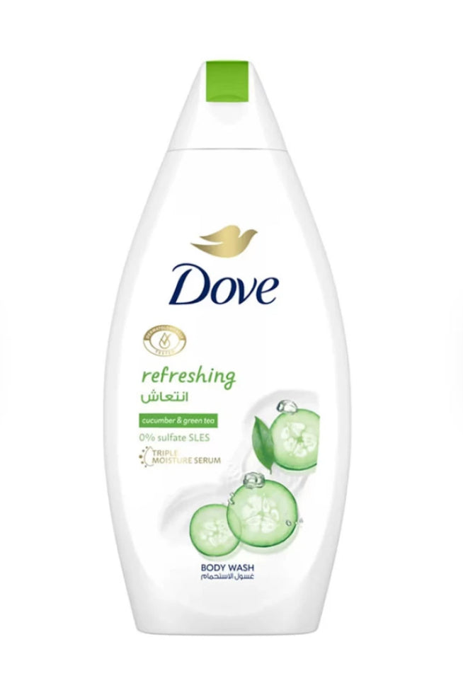 Dove, Shower Gel, Refreshing, Cucumber & Green Tea - (500 Ml)