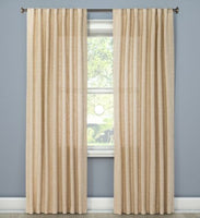 
              54"x95" Light Filtering Textured Weave Window Curtain Panel Cream - Threshold
            