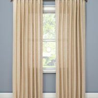 54"x95" Light Filtering Textured Weave Window Curtain Panel Cream - Threshold