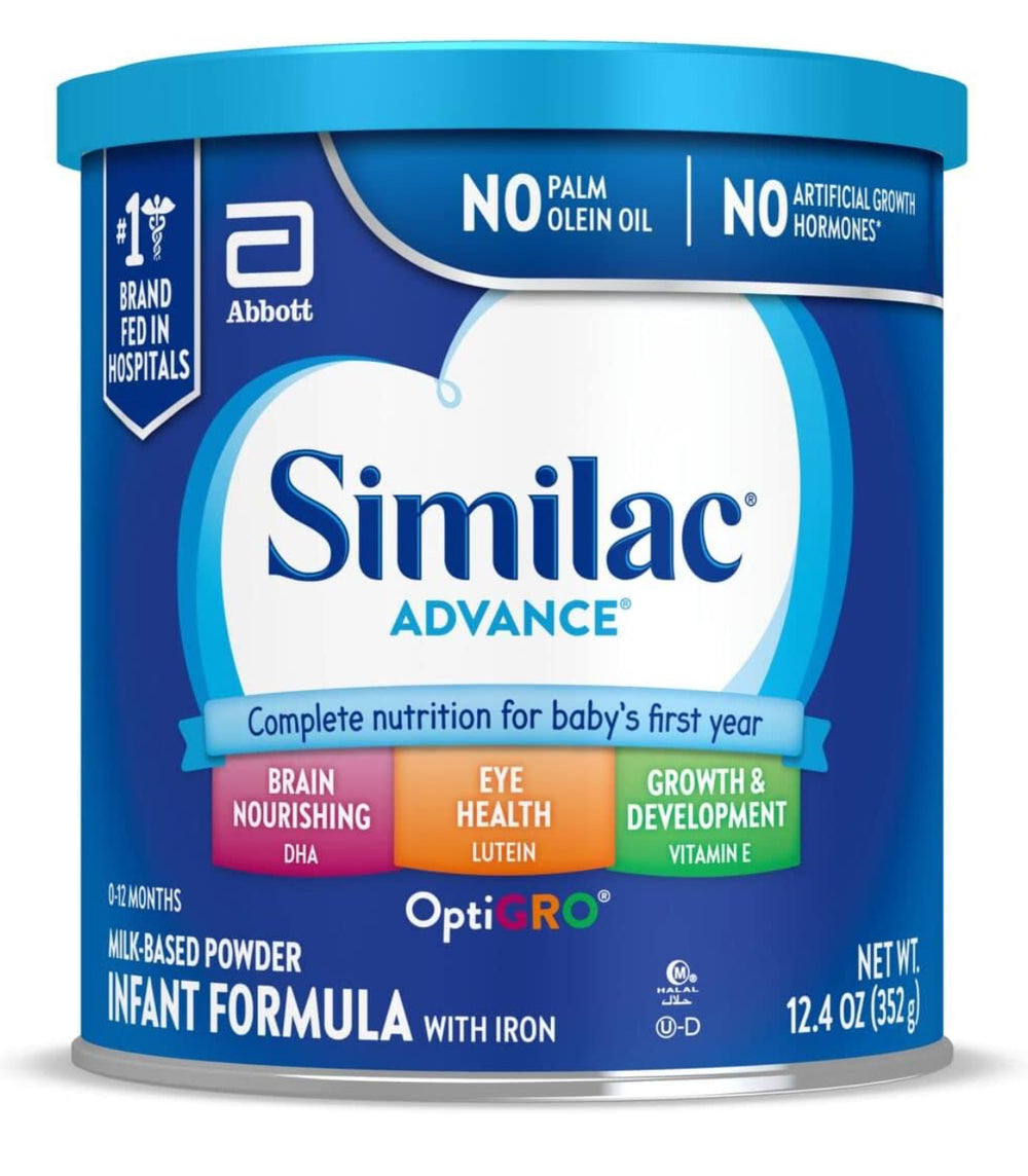 Similac Advance – Formule nourrissante avec fer, poudre de préparation pour bébé (352 g) DLC: 01 Janv25