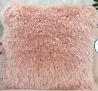 
              Mina Victory Shag 17-in x 17-in Rose Indoor Decorative Pillow
            