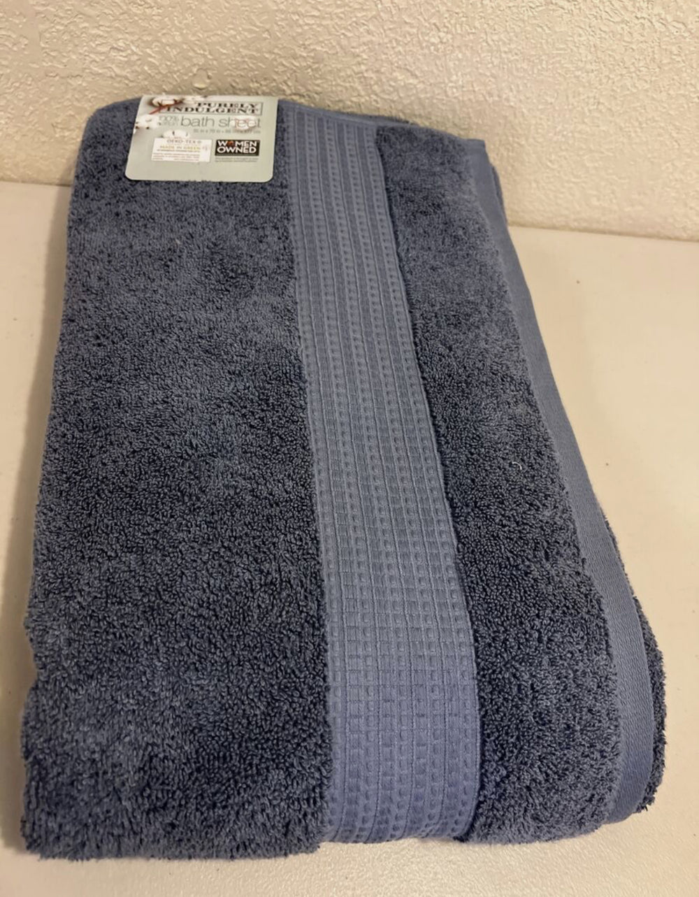 Purely Indulgent bath Sheet 35X70 Flint Stone-Blue Available Assorted Color NWT