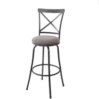 Karson Adjustable Height X Barstool Light Bronze - Holli Furniture