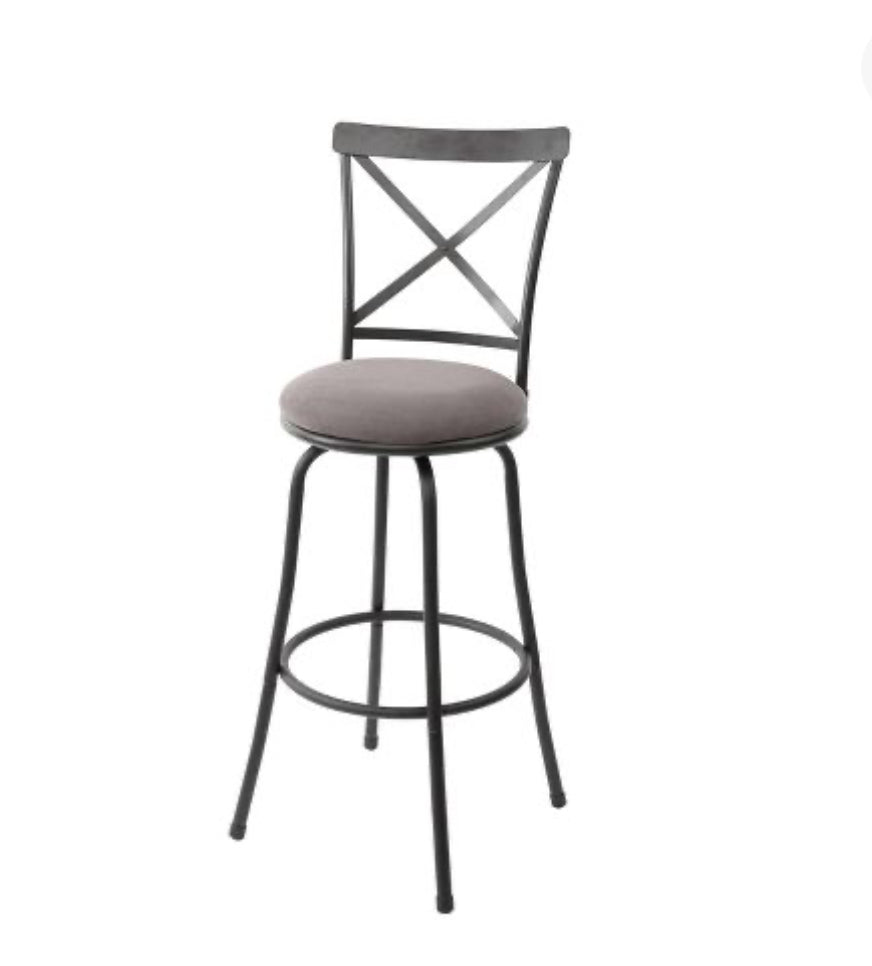 Karson Adjustable Height X Barstool Light Bronze - Holli Furniture