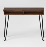 
              Hairpin Writing Desk with Storage Brown - Threshold
            