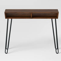 Hairpin Writing Desk with Storage Brown - Threshold