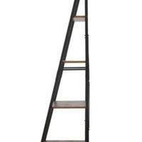 71.5" Newnan Modern Industrial 4 Shelf Etagere Ladder Bookcase Rustic/Black - Christopher Knight Home (153 X 60,9 X 50,8 cm)