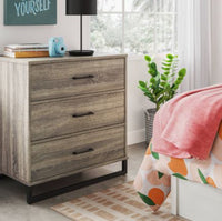 
              Mixed Material 3 Drawer Dresser Gray - Room Essentials MM
            