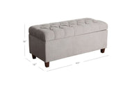 
              Ainsley Button Tufted Storage Bench - Silver Ash - HomePop (L 1m x 25cm, La 45cm, H 45cm,)
            