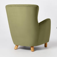 Kessler Wingback Accent Chair Olive Velvet - Threshold designed with Studio McGee