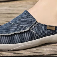 Chaussures décontractées respirantes en toile denim pour hommes, baskets coordonnantes pour hommes, chaussures de conduite confortables, mocassins pour hommes, extérieur, grande