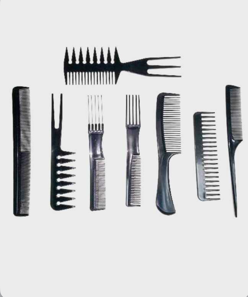 Styling Comb Set - 8pcs professionnel de coiffure peigne en fibre de carbone Salon coiffure Styling coiffeur barbiers peignes ensemble