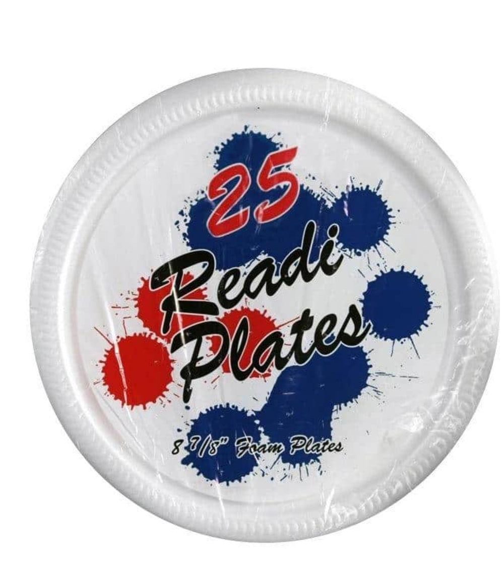 READI FOAM PLATES 8″ 25COUNT