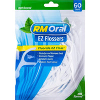 RM Oral EZ Flossers Mint flavored, 60 Ea