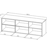 Storage TV Stand for TVs up to 70" Black - Room Essentials MM (L 1m x 50cm, La 40cm, H 50cm)