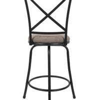 Karson Adjustable Height X Barstool Light Bronze - Holli Furniture