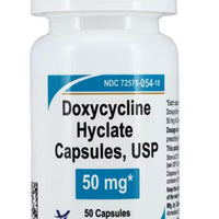 Doxycycline Hyclate Capsules 50mg Bottle 50/Bt