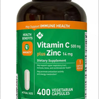 Member's Mark Vitamin C + Zinc 500 mg. (40 ct.) DLC: Feb 2026