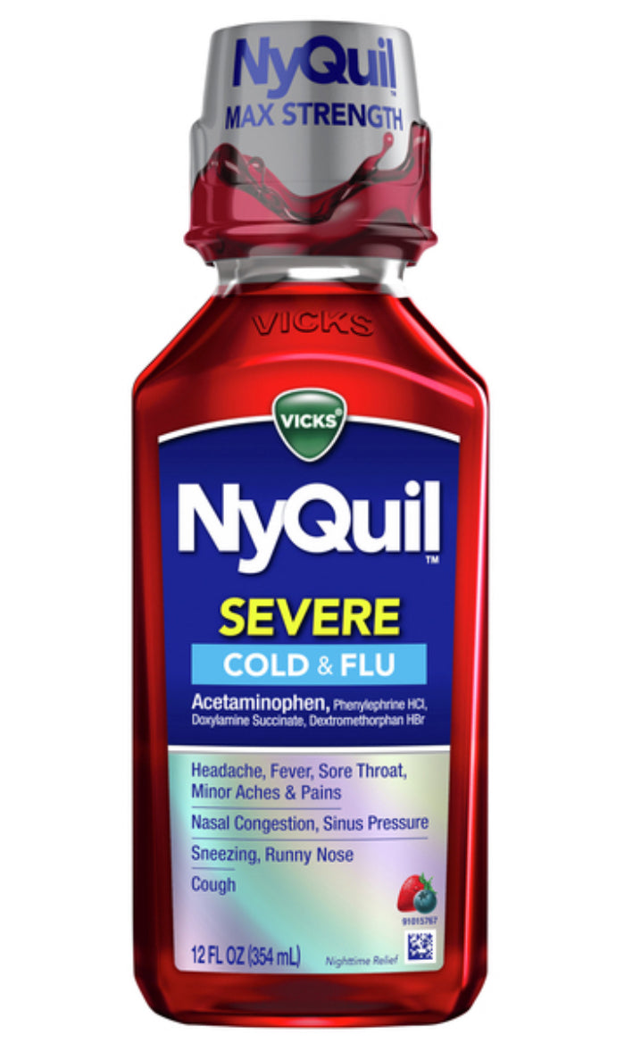 Vicks NyQuil Severe Cold & Flu 354 ml/ DLC: Juillet25