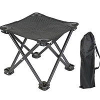 perfk Tabouret Pliant Tabouret de Camp Siège 600D Oxford Repose-Pieds en Tissu Tabouret Pliable Tabouret de Camping Pliable pour la randonnée, Le Jardinage, Noir avec Sac