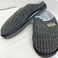 Brand New Mens Kuailu House Slippers Size 10-Gray Plush-Memory Foam Orthopedic