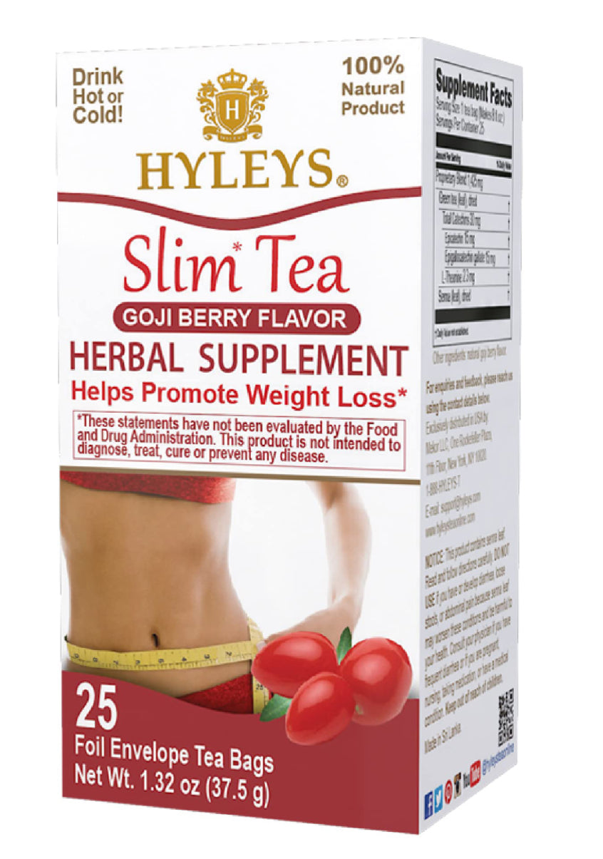 Hyleys Slim Tea Goji Berry 100% Natural, 25 Tea Bags. Includes Our Exclusive HolanDeli Chocolate Mints
(37.5 g) DLC: Mars26