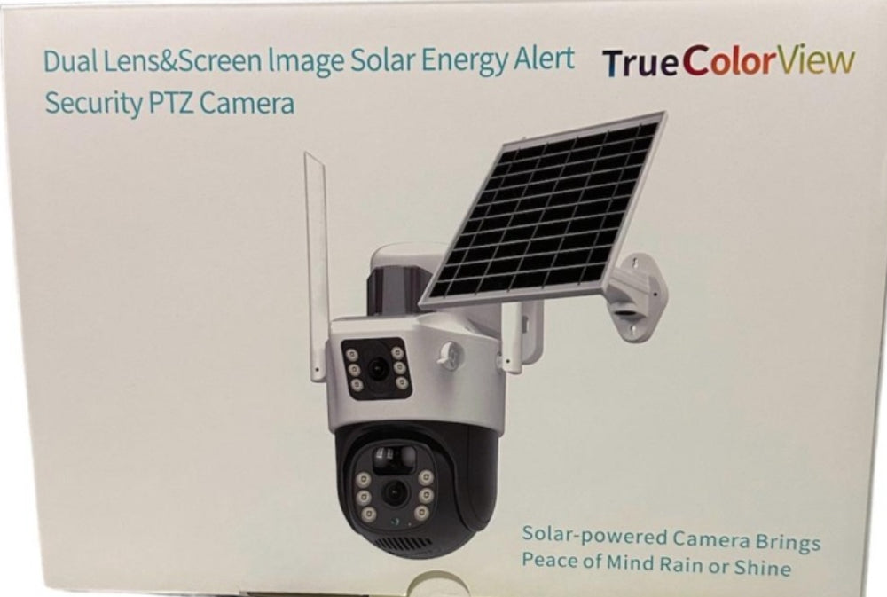 Caméra de surveillance extérieure PTZ IP solaire WiFi 4K 8MP, dispositif de sécurité sans fil, étanche, avec suivi True Color View 4G