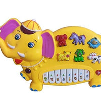 Fun N Joy Jouet de piano en forme d'éléphant pour enfants – Jouet musical multicolore