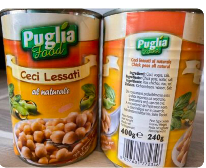 Ceci Lessati - Puglia Food - 400 g DLC: Déc25