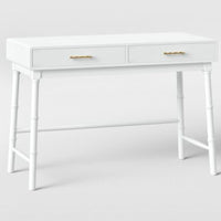 Oslari Wood Writing Desk with Drawers White - Threshold